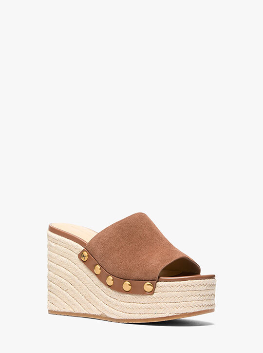 michael kors mayes suede wedge sandal