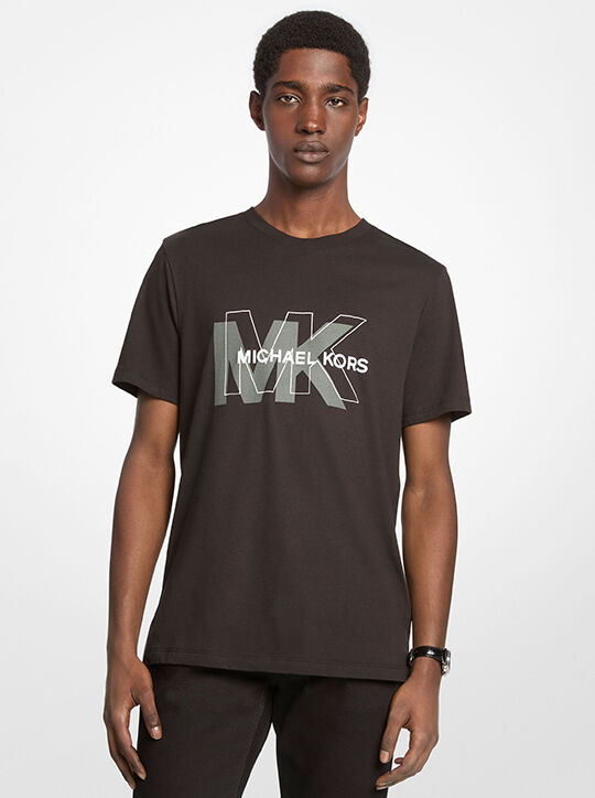 Graphic Logo Cotton T-Shirt michael kors graphic logo cotton t shirt