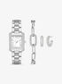 Petite Emery Silver-Tone Watch and Jewelry Gift Set michael kors petite emery silver tone watch and jewelry gift set