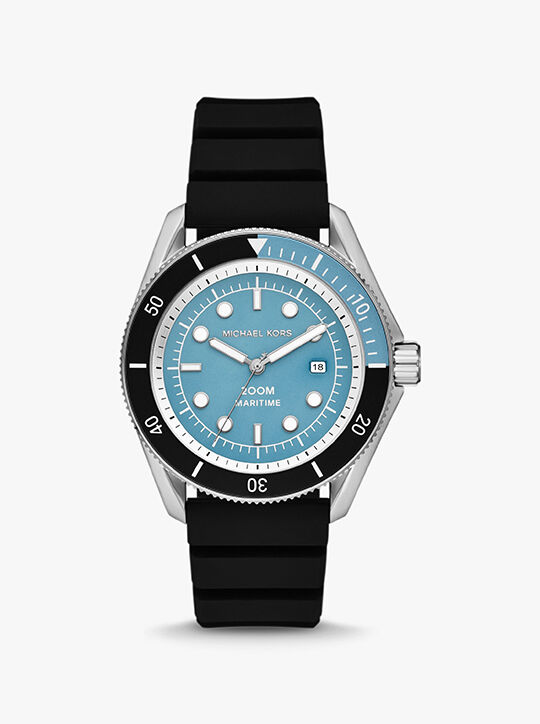 Oversized Maritime Silicone Watch michael kors oversized maritime silicone watch
