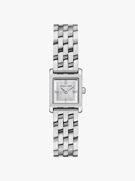 michael kors micro georgie silver tone watch