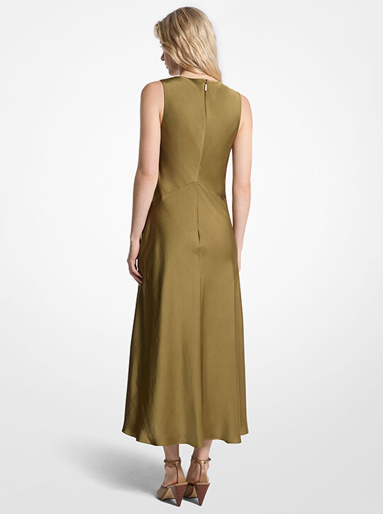 michael kors satin midi dress