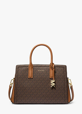 michael kors laila medium signature logo satchel