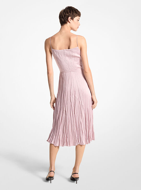 michael kors crushed satin charmeuse slip dress