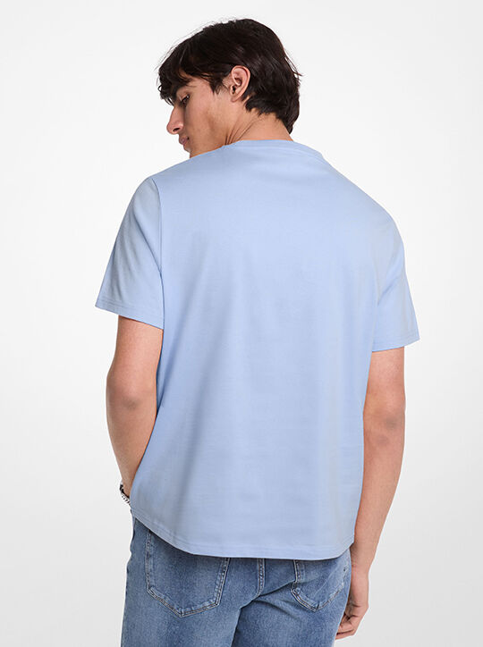 تي شيرت قطني منقوش بشعار الماركة michael kors تي شيرت قطني منقوش بشعار الماركة