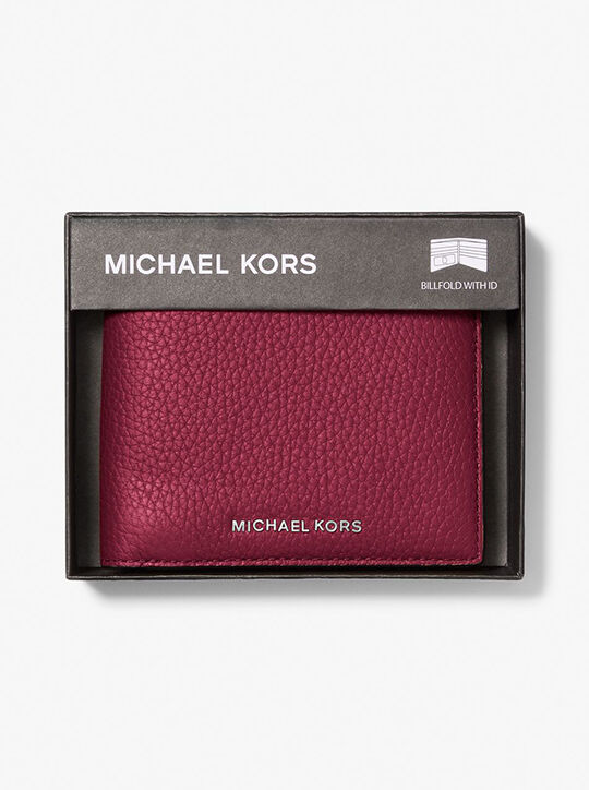 Hudson Pebbled Leather Billfold Wallet michael kors hudson pebbled leather billfold wallet
