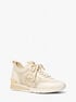 michael kors jenkins metallic stretch knit trainer