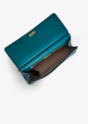 michael kors carmine medium pebbled leather pochette