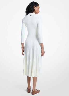 michael kors stretch knit polo sweater dress