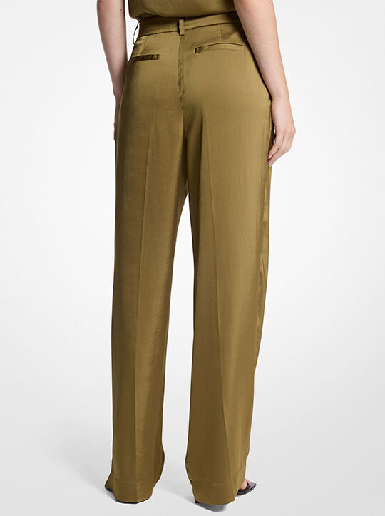 michael kors drapey satin wide leg pants