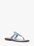 michael kors aubrey cutout leather t strap sandal