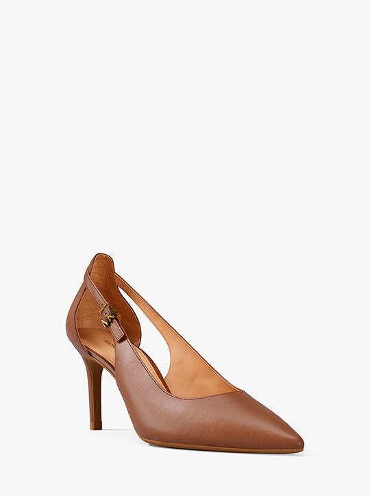michael kors leather slingback pump