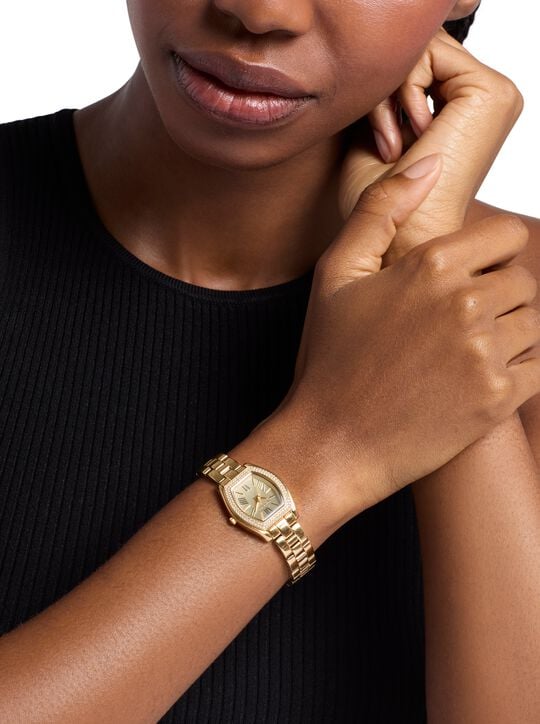 Petite Chelsea Pavé Gold-Tone Watch michael kors petite chelsea pav gold tone watch