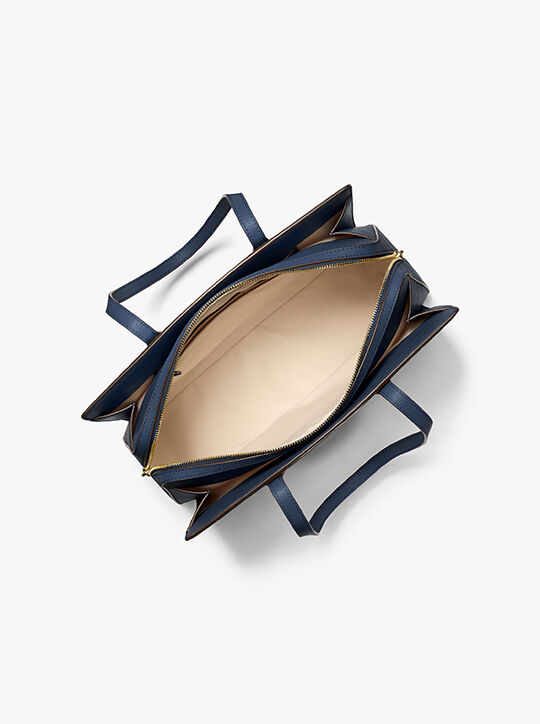 michael kors حقيبة ليلى الجلدية متوسطة الحجم