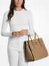 michael kors hamilton moderne large leather satchel