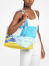 Michael Kors X Christina Zimpel Large Cotton Canvas Tote Bag michael kors x christina zimpel large cotton canvas tote bag