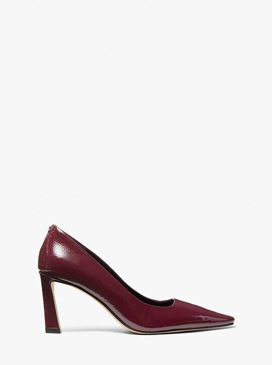 michael kors darrah crackled patent leather pump