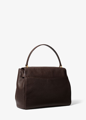 michael kors hamilton moderne large textured leather slouchy satchel