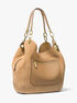 michael kors lillie large suede shoulder bag