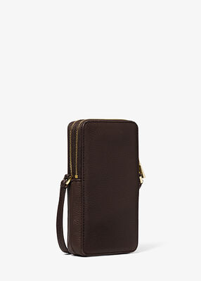 michael kors jet set small pebbled leather smartphone crossbody bag