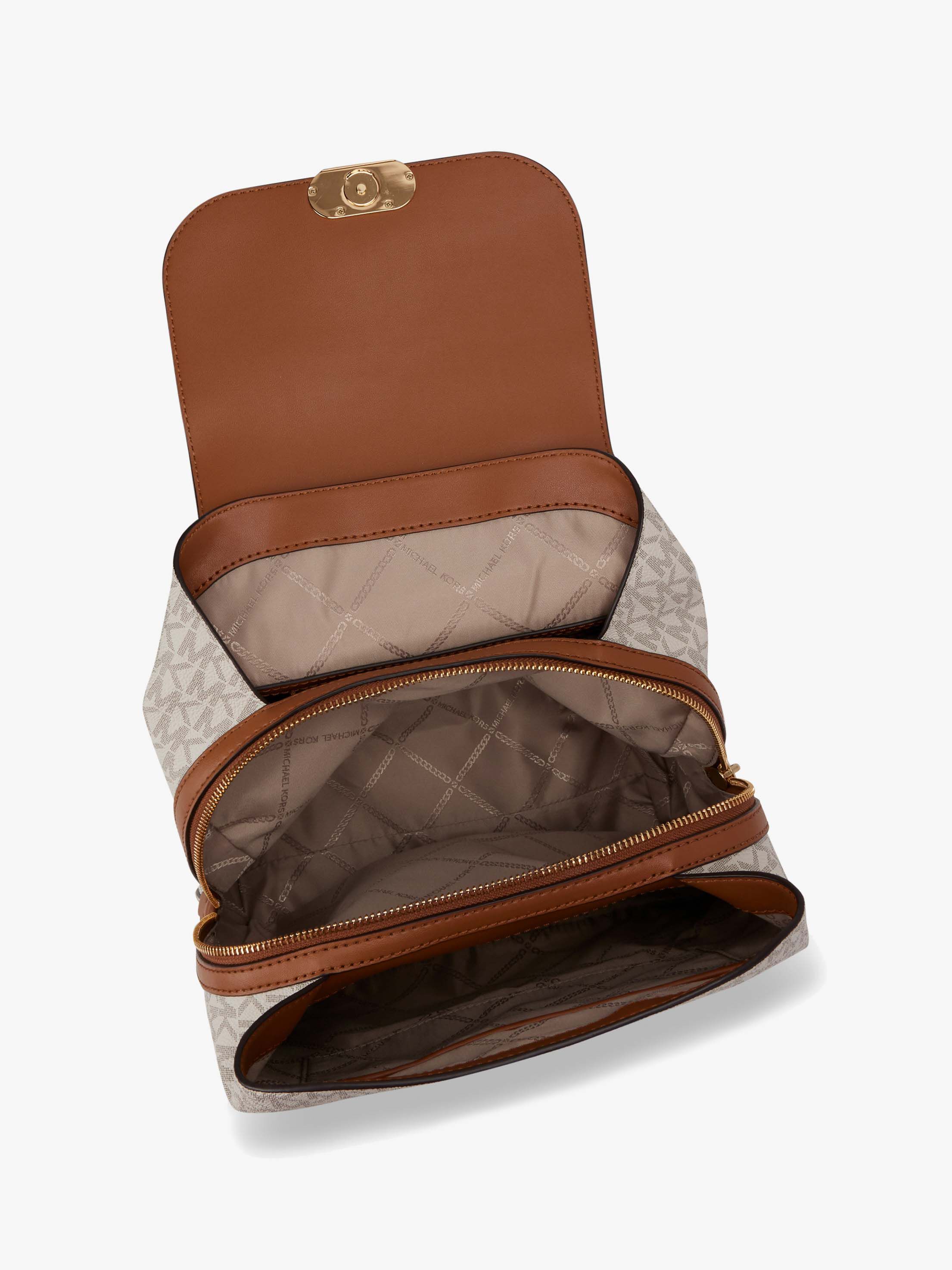 Kensington Medium Logo Backpack, VANILLA/ACRN | Michael Kors KSA