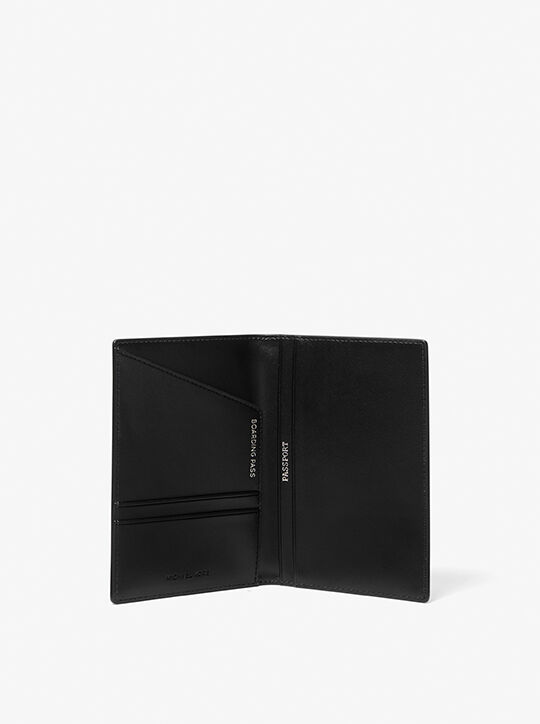 michael kors logo passport wallet