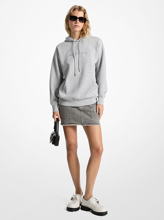 Logo Embossed Hoodie michael kors logo embossed hoodie