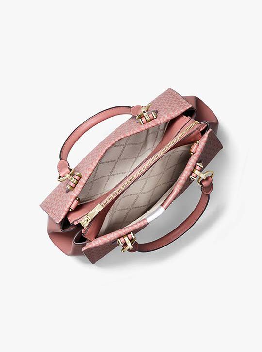 Marilyn Medium Logo Stripe Satchel | Michael Kors Official Website 