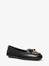 michael kors wendy leather and signature logo moccasin