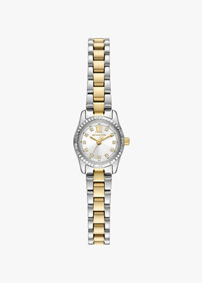 michael kors micro lexington pav  two tone watch
