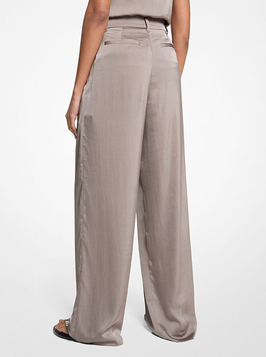 michael kors drapey satin wide leg pants