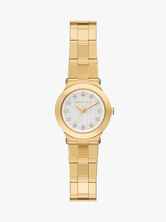Michael Kors Billie Three-Hand Gold-Tone Stainless Steel Watch michael kors billie three hand gold tone stainless steel watch
