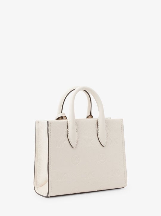 Mirella Extra-Small Logo Embossed Leather Crossbody Bag michael kors mirella extra small logo embossed leather crossbody bag