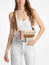 michael kors jet set travel medium signature logo sling pack