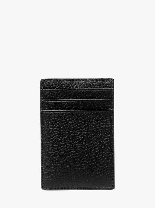 michael kors hudson pebbled leather card case