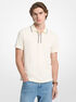 michael kors textured stretch cotton zip up polo shirt
