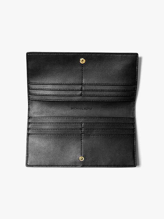 michael kors reed large two tone pebbled leather wallet