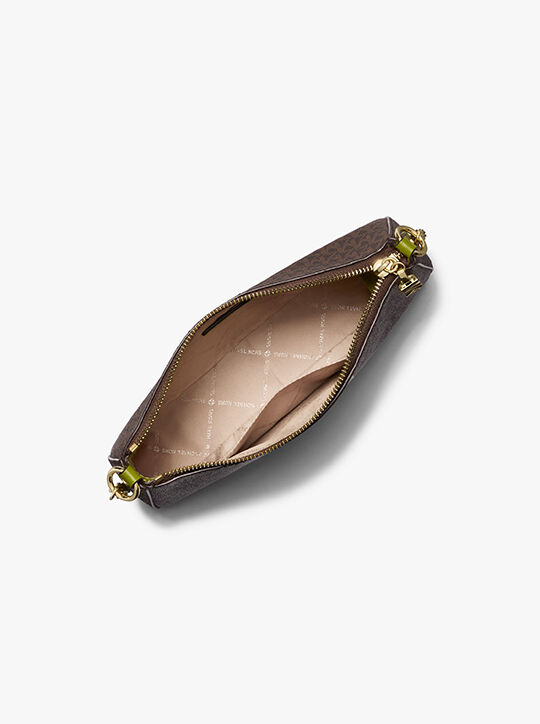 حقيبة إمباير متوسطة الحجم مخططة بشعار مميز وسلسلة michael kors حقيبة إمباير متوسطة الحجم مخططة بشعار مميز وسلسلة