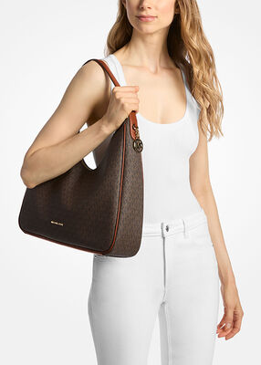 michael kors nayla medium signature logo shoulder bag