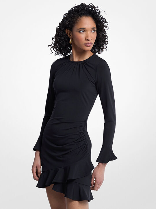 Ruffled Stretch Matte Jersey Dress michael kors ruffled stretch matte jersey dress