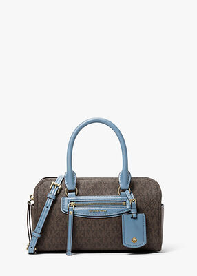 michael kors jet set travel extra small signature logo duffel crossbody bag