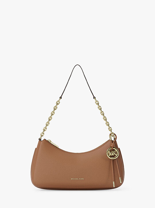 michael kors nolita medium pebbled leather chain pochette