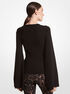 michael kors stretch cashmere slit sleeve sweater