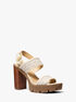 michael kors holland signature logo platform sandal