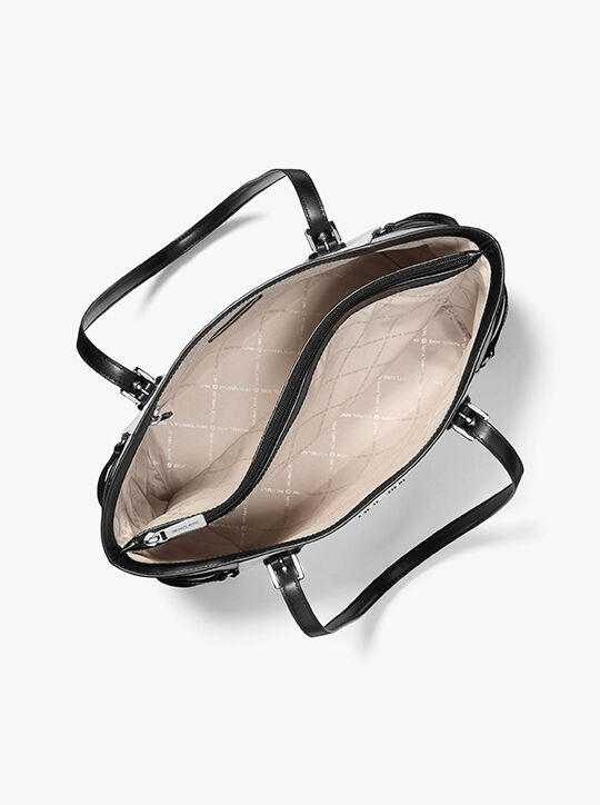 michael kors voyager large color block signature logo tote bag