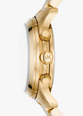 michael kors runway gold tone watch