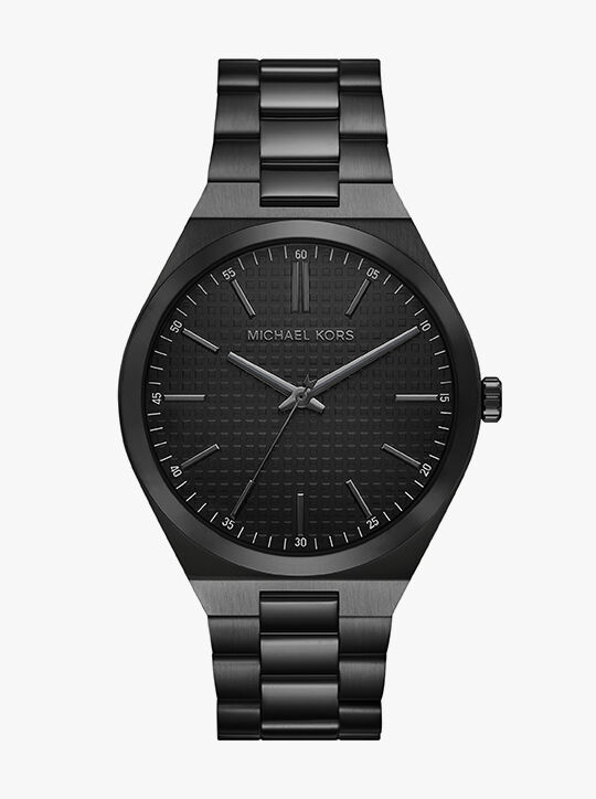 michael kors lennox three hand black watch