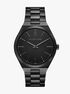 michael kors lennox three hand black watch