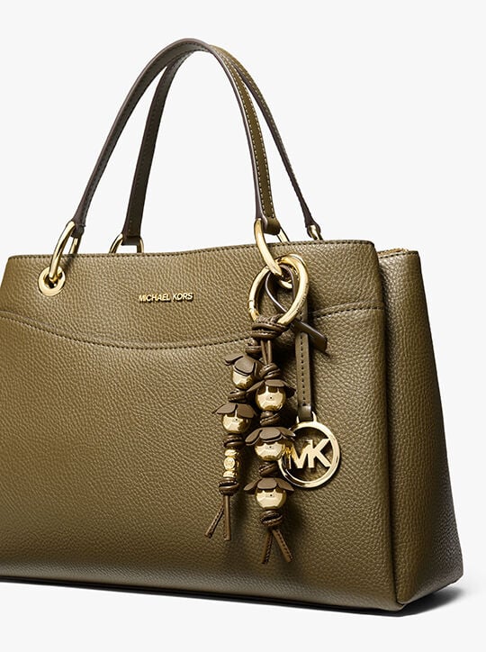 Embellished Floral Bag Charm michael kors embellished floral bag charm
