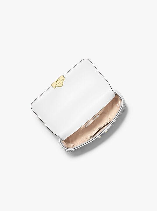 حقيبة كتف تريبيكا صغيرة من الجلد المنسوج michael kors حقيبة كتف تريبيكا صغيرة من الجلد المنسوج